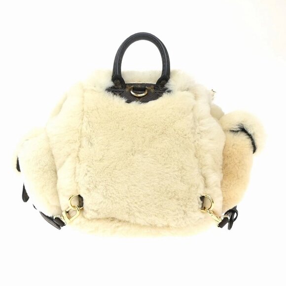 LOUIS VUITTON Nano Teddy Backpack Bag Monogram Shearling WE BN M11919 357RP006 - Picture 3 of 15